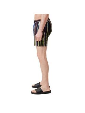 BNWOT Good Man Brand "Flashing Lights" print seim trunk men's sz XLarge striped